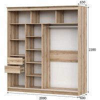 Шкаф-купе SV-МЕБЕЛЬ К №25 (2,0 м) Блэк Делано/Лакобель/Черный матовый купить в Минске Шкаф-купе SV-МЕБЕЛЬ К №25 (2,0 м) Блэк Делано/Лакобель/Черный матовый купить в Минске