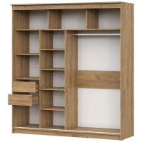 Шкаф-купе SV-МЕБЕЛЬ К №25 (2,0 м) Блэк Дуб Золотой/Лакобель/Черный матовый купить в Минске