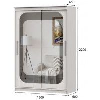 Шкаф-купе SV-МЕБЕЛЬ К №19 (1,5 м) Инфинити серия 3 ясень анкор светлый купить в Минске Шкаф-купе SV-МЕБЕЛЬ К №19 (1,5 м) Инфинити серия 3 ясень анкор светлый купить в Минске