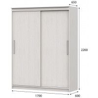 Шкаф-купе SV-МЕБЕЛЬ К №19 (1,7 м) серия 3 ясень анкор светлый купить в Минске Шкаф-купе SV-МЕБЕЛЬ К №19 (1,7 м) серия 3 ясень анкор светлый купить в Минске