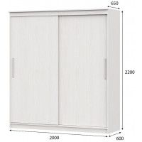 Шкаф-купе SV-МЕБЕЛЬ К №19 (2,0 м) серия 3 ясень анкор светлый купить в Минске