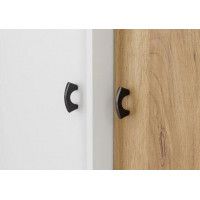 Шкаф SV-МЕБЕЛЬ (МС Анри К) белый текстурный/дуб золотой/железный камень купить в Минске