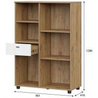 Тумба SV-МЕБЕЛЬ (МС Милан К) дуб золотой/белый матовый купить в Минске