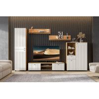 Тумба SV-МЕБЕЛЬ (МС Милан К) дуб золотой/белый матовый купить в Минске