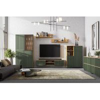 Тумба SV-МЕБЕЛЬ (МС Милан К) дуб золотой/олива софт купить в Минске