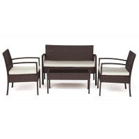 Лаундж сет (диван+2кресла+столик+подушки) (mod. 210000)