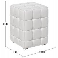 Пуф АРИСТО экокожа белый купить в Минске