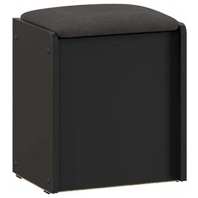 Пуф БОСТОН антрацит/велюр серый