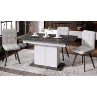 Стол раздвижной ДЕТРОЙТ Тип 1 1504(2014)*850 ателье темный/белый купить в Минске Стол раздвижной ДЕТРОЙТ Тип 1 1504(2014)*850 ателье темный/белый купить в Минске