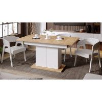 Стол раздвижной ДЕТРОЙТ Тип 1 1504(2014)*850 дуб крафт золотой/белый купить в Минске