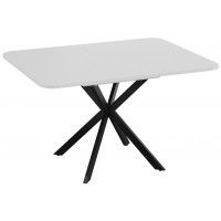 Стол раздвижной ТриЯ ЛИССАБОН Тип 1 1000(1315)х1001х750 черные опоры/белый купить в Минске
