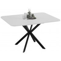 Стол раздвижной ТриЯ ЛИССАБОН Тип 1 1000(1315)х1001х750 черные опоры/белый купить в Минске
