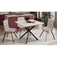 Стол раздвижной ТриЯ ЛИССАБОН Тип 1 1000(1315)х1001х750 черные опоры/белый купить в Минске