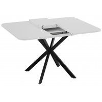 Стол раздвижной ТриЯ ЛИССАБОН Тип 1 1000(1315)х1001х750 черные опоры/белый купить в Минске