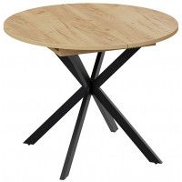 Стол раздвижной ТриЯ МЭДИСОН Тип 1 1000(1315)х1000х750 черные опоры/дуб крафт золотой