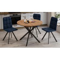 Стол раздвижной ТриЯ МЭДИСОН Тип 1 1000(1315)х1000х750 черные опоры/дуб крафт золотой купить в Минске