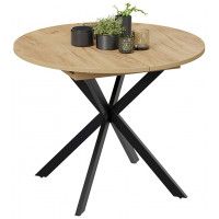 Стол раздвижной ТриЯ МЭДИСОН Тип 1 1000(1315)х1000х750 черные опоры/дуб крафт золотой купить в Минске