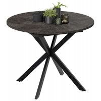 Стол раздвижной ТриЯ МЭДИСОН Тип 1 1000(1315)х1000х750 черные опоры/ателье темный купить в Минске