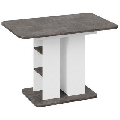 Стол обеденный МЮНХЕН Тип 2 1100(1490)*700 ателье темный/белый ясень купить в Минске