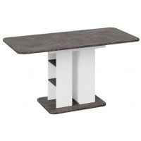 Стол обеденный МЮНХЕН Тип 2 1100(1490)*700 ателье темный/белый ясень купить в Минске Стол обеденный МЮНХЕН Тип 2 1100(1490)*700 ателье темный/белый ясень купить в Минске