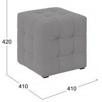 Пуф Тип 1 велюр светло-серый купить в Минске