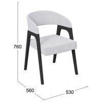 Кресло ТЕХАС светло-серый 210 велюр Jercy silver/черное дерево купить в Минске