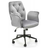 Кресло Halmar TULIP (ткань) серый/черный