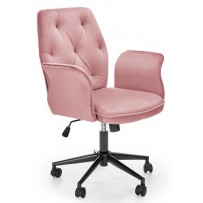 Кресло Halmar TULIP (ткань) розовый/черный