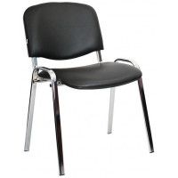 Стул ИЗО (ISO) CH кожзам черный / хром Стул ИЗО (ISO) CH кожзам черный / хром