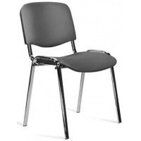 Стул ИЗО (ISO) CH кожзам серый / хром