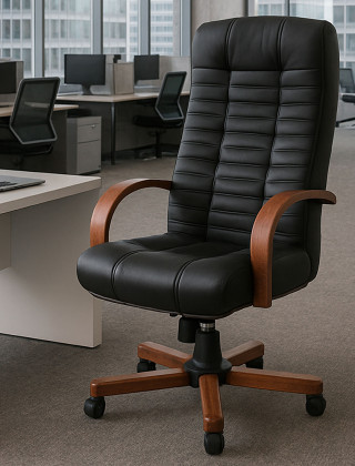 Кресло Атлант Экстра черный / орех светлый купить в Минске