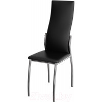 Стул ВВР Оскар экокожа черный/хром