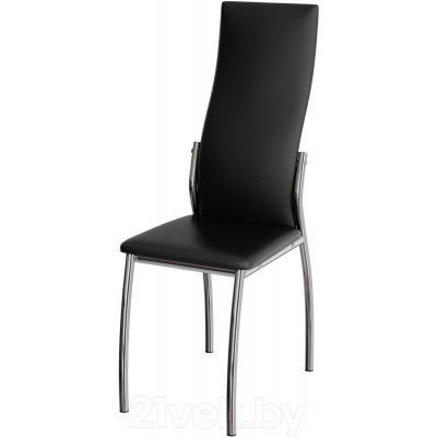 Стул ВВР Оскар экокожа черный/хром купить в Минске