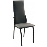 Стул ВВР Оскар экокожа серый/черный