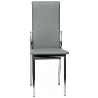 Стул ВВР Оскар экокожа серый/хром купить в Минске Стул ВВР Оскар экокожа серый/хром купить в Минске