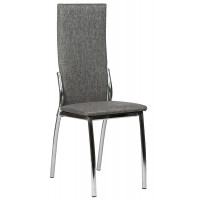Стул ВВР Оскар рогожка серый/хром