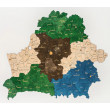 Карта Республики Беларусь цветная (на белорусском языке) 60*51,5 см купить в Минске