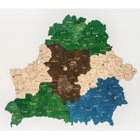 Карта Республики Беларусь цветная (на русском языке) 60*51,5 см купить в Минске