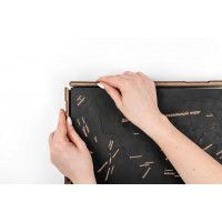 Интерьерная карта мира из дерева (Обсидиан) 72*130 см купить в Минске