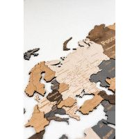 Интерьерная карта мира из дерева (Сканди) 60*105 см купить в Минске