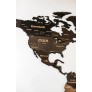 Интерьерная карта мира из дерева (Венге) 72*130 см