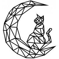 Панно настенное Кот на луне  (2334)