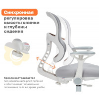 Кресло ортопедическое Yoka Griff (Гриф) серый купить в Минске