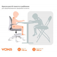 Кресло ортопедическое Yoka Milooo (Милу) серый купить в Минске