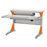 Стол COMF-PRO Harvard белый дуб/оранжевый Стол COMF-PRO Harvard белый дуб/оранжевый