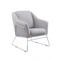 Кресло Halmar SOFT серый/серебристый